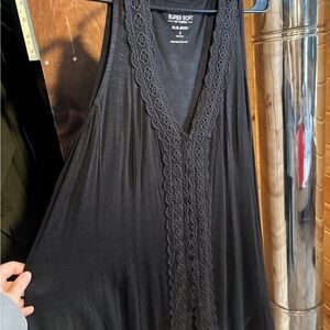 Set of 2 Torrid Black Jersey Top with Lace Trim